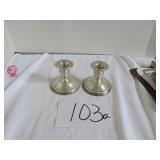 International Sterling Candle Sticks Pair