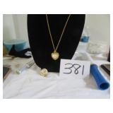 Avon Clock Necklace