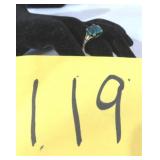 Vtg 10K Emerald Cut Unmarked Ring Size 6 (2.29G)