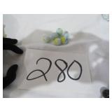 Small Milk Glass Swirl Marbles