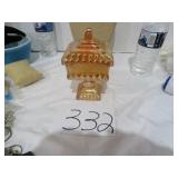 Vtg Jeanette Marigold Carnival Candy Dish