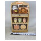Tropical Candle Collection with Wooden Shelving