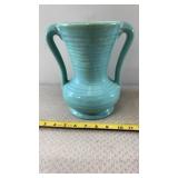 Vintage Haeger? Turquoise/Green Two Handled