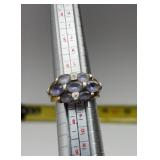 Sterling Silver .925 Ring with geometric cluster
