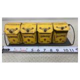 Ohio Wholesale toleware metal spice boxes set in