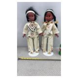 Set of 2 Carlson Native American Dolls Sleepy