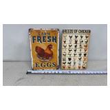 Metal Decorative Chicken Signs