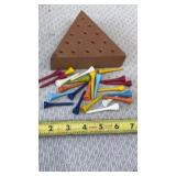 Tricky Triangle' or Peg Solitaire.