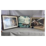 Nautical Hand Painted Canvas, Framed Prints