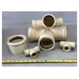 PVC and CPVC plumbing fittings, including a