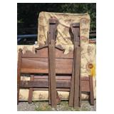 Vintage wooden bed frame , mattress