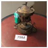 VINTAGE SANKYO BRASS TONED TIN MUSIC