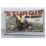 Sturgis or Bust Metal Sign