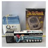 Bucks Vaporizer, Homedics Massager, under desk