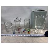 Shot Glasses, Glass Vase, Jars and more