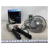 Small Fans one new in box and  work light