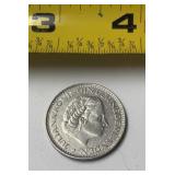 1968 Netherlands 1 Gulden (Guilder) coin.