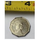 2003 Belize 1 Dollar 10 Sided coin,