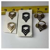 U.S. Army enlisted rank insignia pins