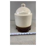 ANTIQUE STONEWARE CLOCHE DOME COVER LID