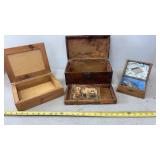 Antique Wooden Trinket/Jewerly Boxes