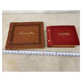 2-Vtg hardcover record storage books with
