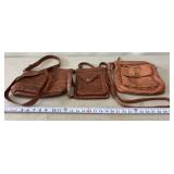 Faux-leather crossbody shoulder bags feature