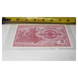 1992 North Macedonia 25 Denari banknote, red