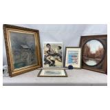 Framed Paintings including Norman Rockwell