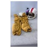 1940sï¿½1950s gold canvas and rayon football pants