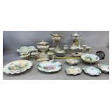 R.S. Prussia porcelain dishes featuring