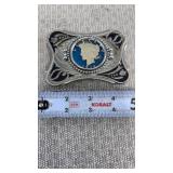 Western Americana belt buckle features a