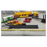 Tyco HO Scale Slot Car Track Segment, remotes, and