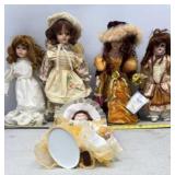 Antique Collectible Porcelain Dolls including