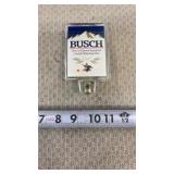Busch Beer tap handle featuring a clear Lucite or