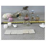 Vtg Perfume Bottles, Trinket Dish, and more
