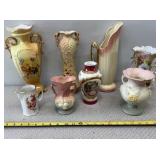 Hand Painted Vases-Hull, Austrian Amphora vases,