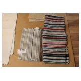 LG CREAM COLOR THROW RUG, 2 RAG RUGS &
