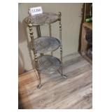 BRASS CURIO STAND, 3 SHELVES #8054,