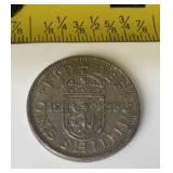 1958 Great Britain 'Scottish Shield' One Shilling