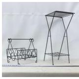 Metal Plant Stand and Magazine Rack