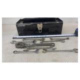 Metal Toolbox with Wrenches