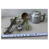 Mid-20th-century kitchenware with Nile green