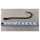Antique hand-forged iron fish hook