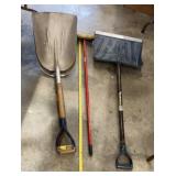 Shovels and broom