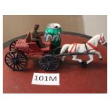 ANTIQUE CAST IRON TOY "P.D. CHIEF" HORSE