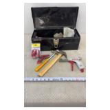 Metal Toolbox with Tools