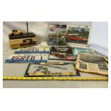 License Plates, Wooden Antique Car Desk Set,