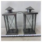 2- Dockside lanterns featuring a stainless steel