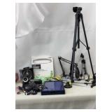 Misc Lot-Tripods, Lights, Desk Clock, and much
